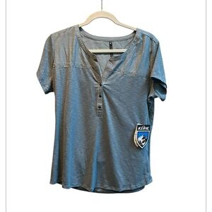 Kuhl Slate Blue Short Sleeve Henley Tee